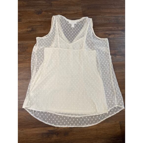 Motherhood Maternity Sheer Tank blouse with built in spaghetti strap tank SMALL - Picture 2 of 9